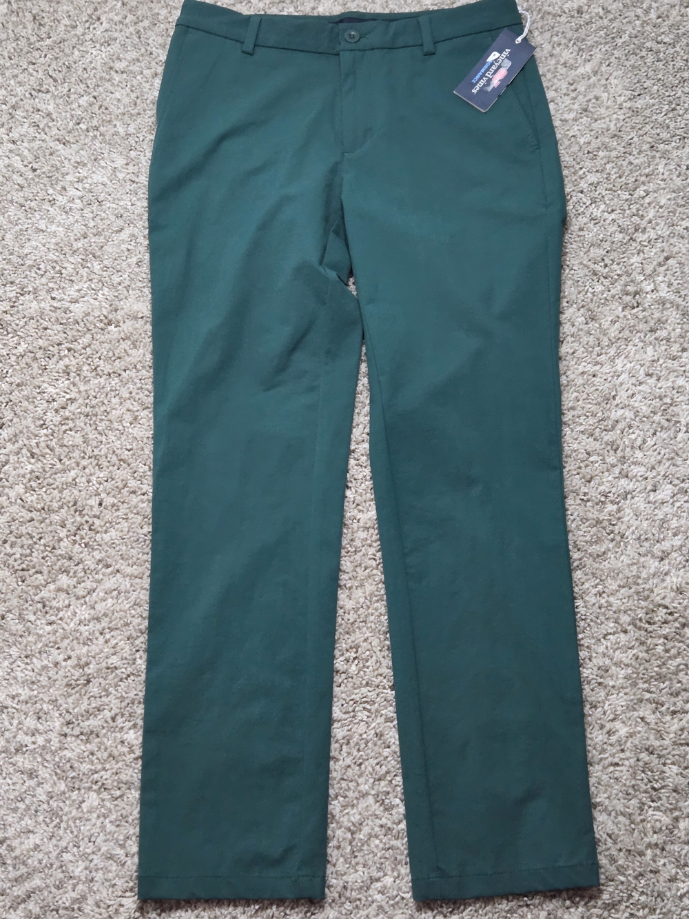 Vineyard Vines On-The-Go Pant 30x30 Green OTG Performance Stretch Chino NWT
